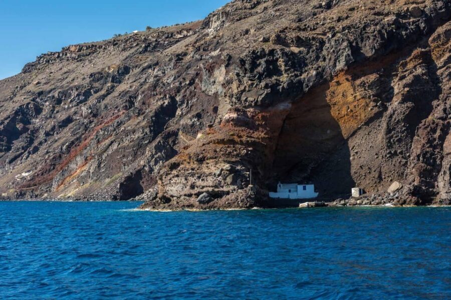 Santorini Port: Cruise to Volcano, Hot Springs & Thirassia - Nea Kameni: option to hike to the active crater