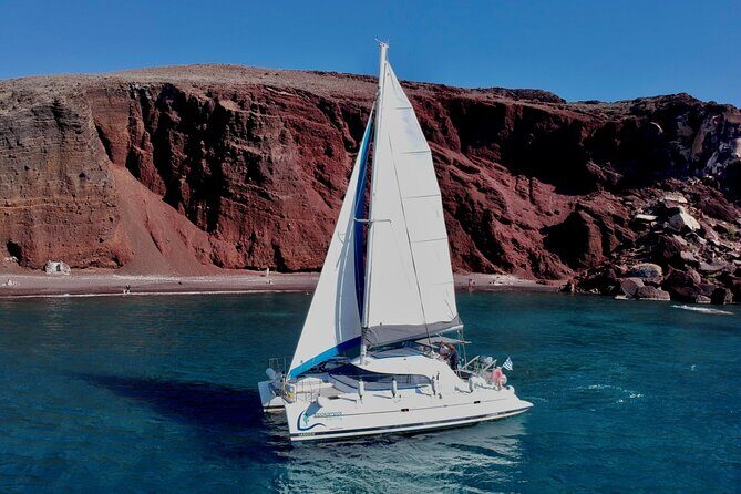 Santorini: Premium Small-Group Catamaran Cruise with Food/Drinks - Premium Value in a Few Hours on the Water