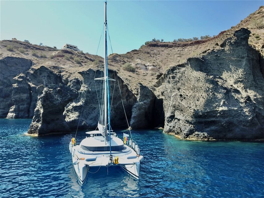 Santorini: Private All-In Catamaran Cruise, with Food|Drinks - Red Beach swim stop: what you’re really paying for