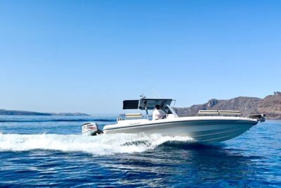 Santorini private boat tour - White Beach offers a change of pace