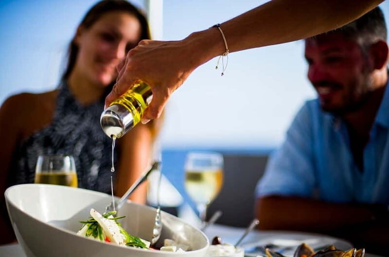 Santorini: Private Catamaran Cruise with BBQ Meal and Drinks - Key highlights to watch for