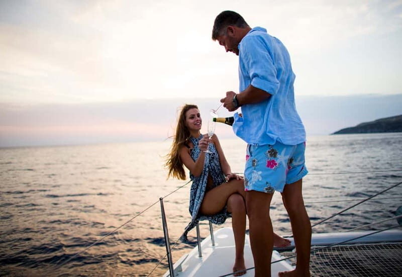 Santorini: Private Catamaran Cruise with BBQ Meal and Drinks - Gear, comfort, and what to pack for a 5-hour sea day