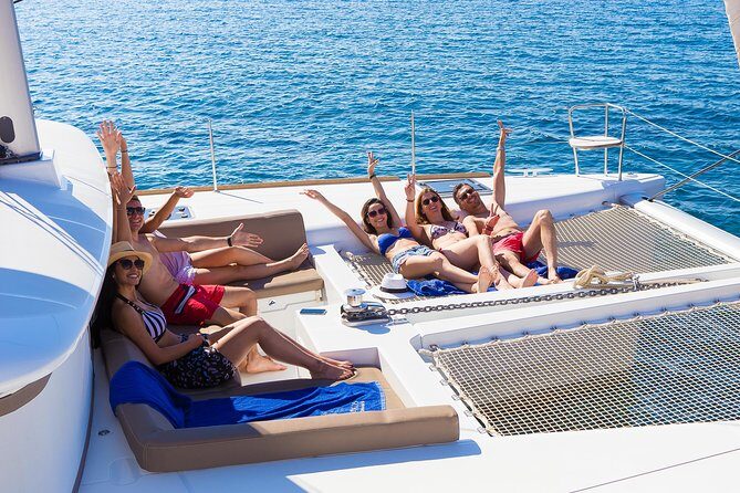 Santorini Private Catamaran Cruise with BBQ, Open Bar & Transfers - BBQ and open bar: the onboard meal that keeps the day moving