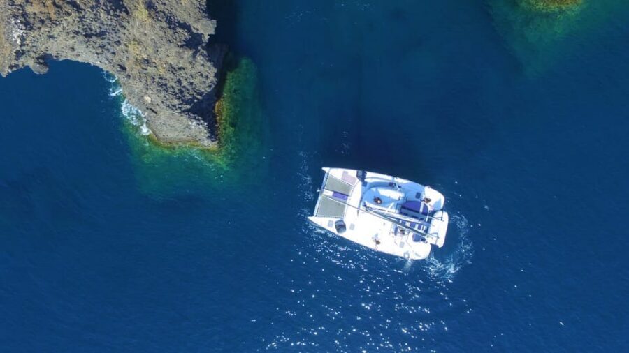 Santorini: Private Catamaran Cruise with Food & Drinks - Weather and sea conditions: why flexibility matters on the Caldera