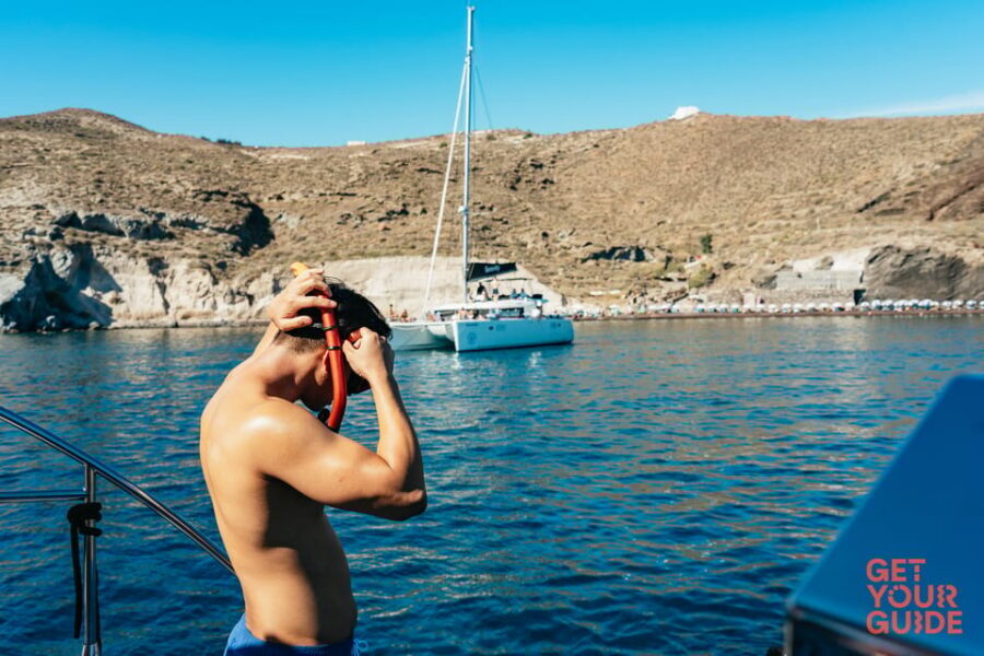 Santorini: Private Catamaran Tour with BBQ Meal and Drinks - Lunch onboard: BBQ that’s simple, filling, and served at the right time