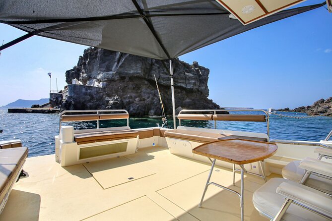 Santorini Private Cruise Sightseeing Tour with BBQ and Drinks - Fishing, snorkeling, and time in the water