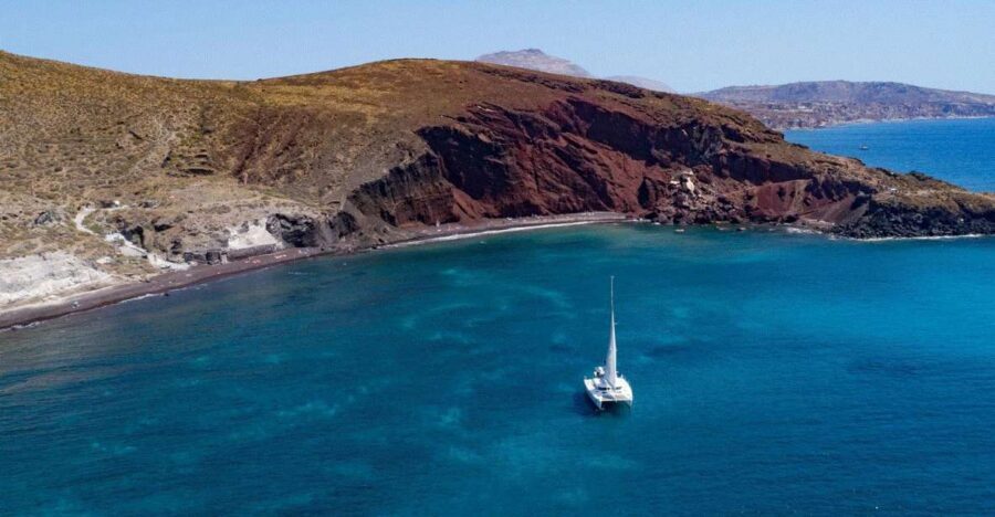 Santorini: Private Day Cruise with a BBQ meal and Open Bar - The crew you want: Danai, Vangelis, Yannis, and company