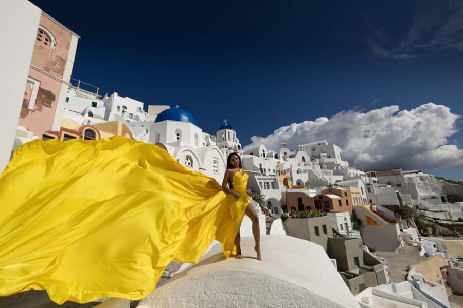 Santorini: Private Flying Dress Photoshoot at Iconic Spots - Practical Tips Before You Go