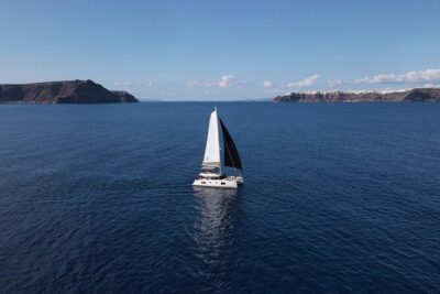 Santorini Private Tour Half-Day Sailing Platinum Catamaran Cruise - Red Beach and White Beach