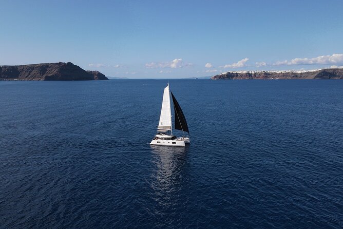 Santorini Private Tour Half-Day Sailing Platinum Catamaran Cruise - Red Beach and White Beach