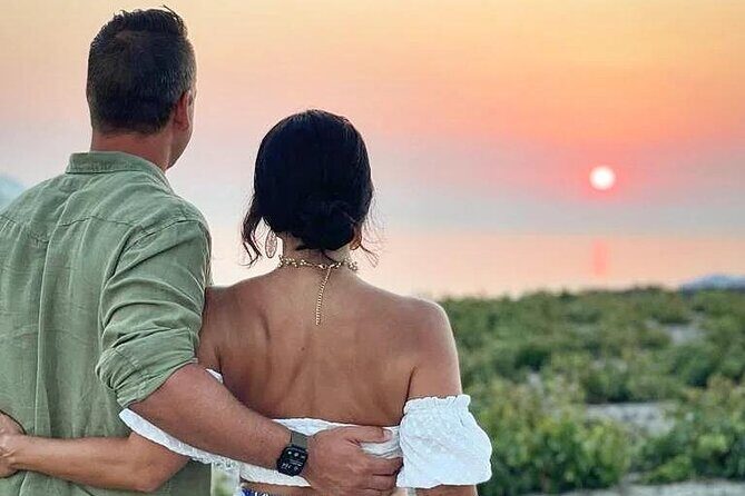 Santorini Private Wine Tour at Sunset with Tastings and Pictures - Stop 3: Santo Wines at Sunset (the view, the bottle, and the photo moment)