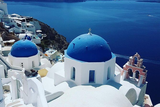 Santorini Round Tour - Pickup, Modern Mercedes Van, and George’s Tailored Pace