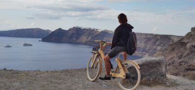 Santorini's Handcrafted Wooden E-Bike Rental - The wooden e-bike makes Santorini easier