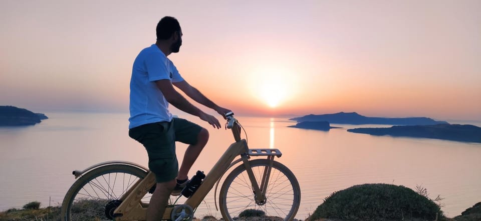 Santorini's Private 2-hour Wooden E-bike Tour - Entering Emporio’s medieval castle