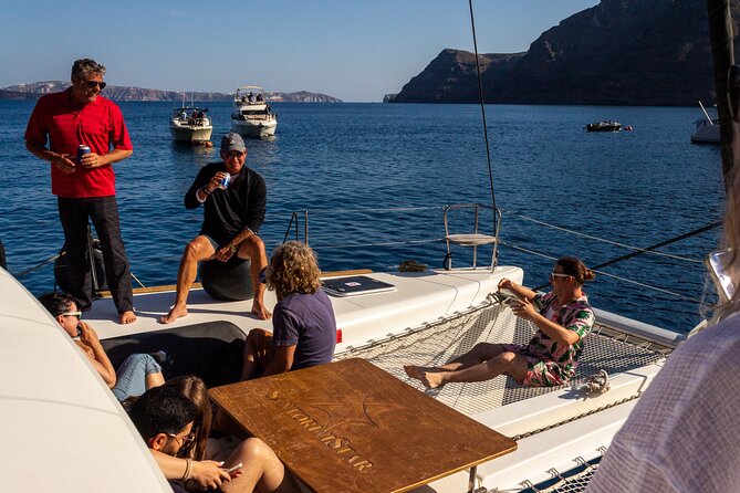 Santorini Sailing Catamaran Daily Cruises w/ Greek BBQ @Thirasia - What the $126 price delivers