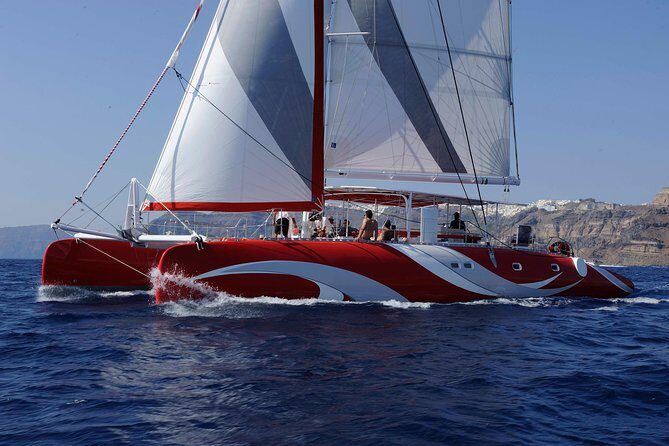 Santorini Sailing Dream Catcher with BBQ Lunch and Drinks - Catamaran Sailing From Vlichada or Ammoudi: The Easy Start
