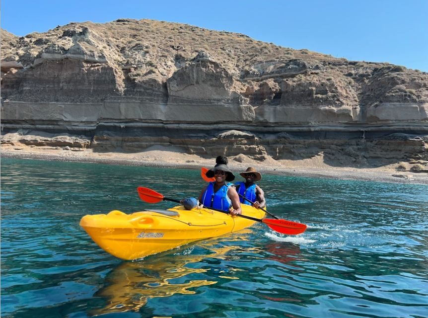 Santorini: Sea Caves Kayak Trip with Snorkeling and Picnic - Who should book this Santorini kayaking trip