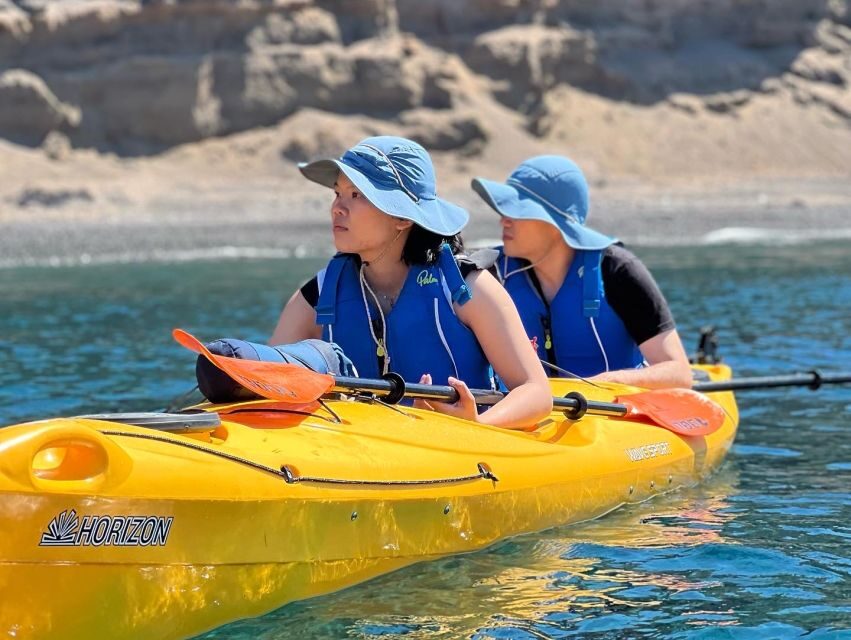 Santorini: Sea Caves Kayak Trip with Snorkeling and Picnic - The picnic: local organic food after you’ve earned it