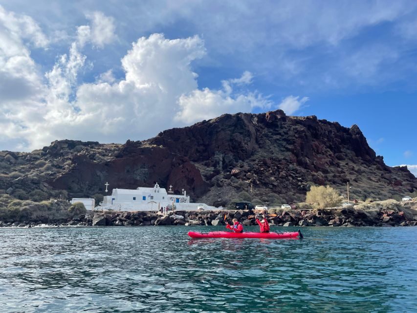 Santorini: South Sea Kayaking Tour with Sea Caves and Picnic - White Beach: Swim, Snorkel, and a Break That Feels Planned