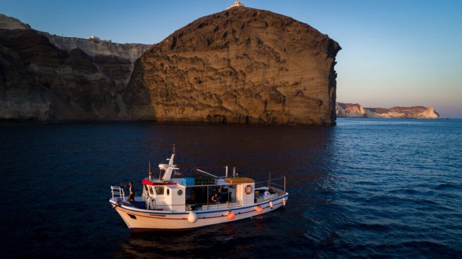 Santorini Sunset Fishing Trip with Dinner and Drinks - Swimming or Snorkeling: Marine Life Time Without the Pressure