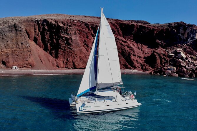 Santorini Sunset:Private All-In Catamaran Cruise (Food&Drinks) - The sunset finale on open water