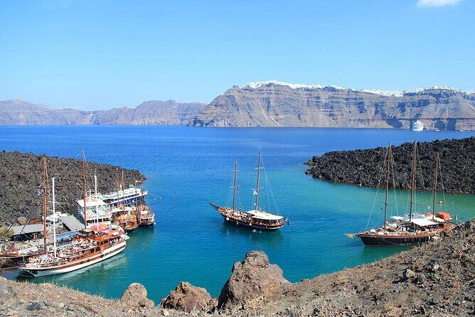 Santorini Sunset Sailing Cruise: Dinner, BBQ, Open Bar, Transfers - The sunset payoff back to Vlychada Marina