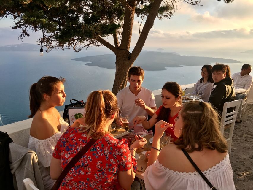 Santorini: Sunset Walking Tour with Local Food and Drinks - The volcanic wine and seasonal dish stops that make sense of Santorini