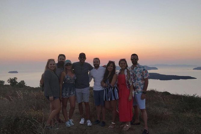 Santorini Sunset Wine Tour with Santo Winery Views - Santo Wines Sunset Finale: Views Plus Greek Cheese and Tapas