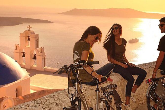 Santorini Tour on Electric Bikes & Scooters - Megalochori wine roads and the oldest-winery tasting moment
