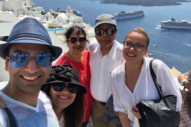 Santorini Unique Experience - Road Tour - Stop 2: Firostefani and the Three-Bell Blue-Dome Chapel