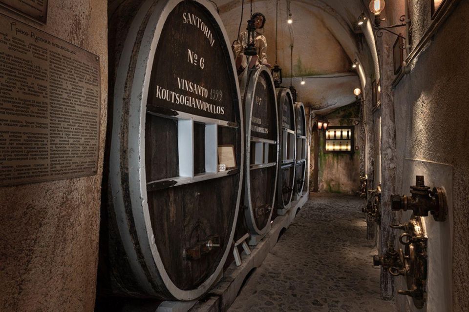 Santorini Visit Cave Wine museum and Wine tasting - Entering Santorini’s eight-meter-deep wine cave