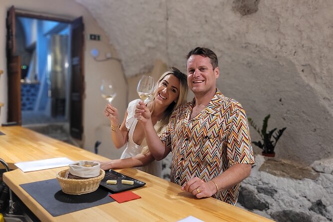 Santorini Volcanic Wine Tour – Private Tasting with Local Expert - The Fira vineyard stop and its low basket vines