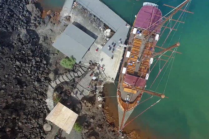 Santorini Volcano Half Day Tour - Stop 1 at Santorini’s Old Harbor: orientation before the boat ride