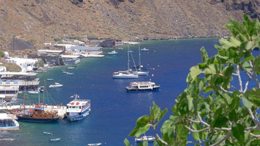 Santorini Volcano, Hot Springs Adventure - Where the Day Starts: Old Port of Fira to Nea Kameni