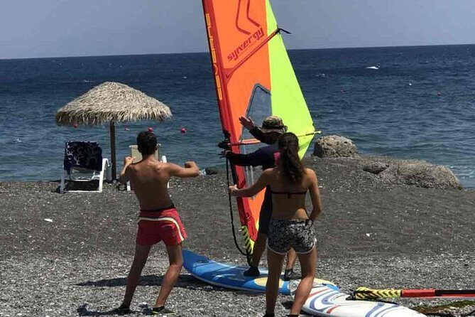Santorini Windsurfing lessons - Stop at Nemely Windsurf & SUP Center: what’s special about the setting