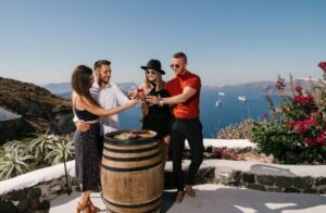 Santorini: Wine Tasting Tour to 3 Wineries with Transfer - Canava Roussos: the outdoor garden tasting that sets the tone