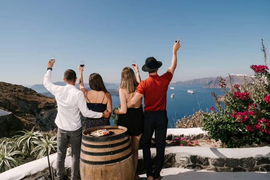 Santorini: Wine Tasting Tour to 3 Wineries with Transfer - Venetsanos Winery: caldera views with a family-run feel