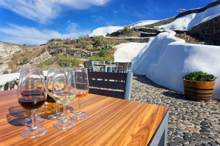 Santorini: Wine Tasting Tour to 3 Wineries with Transfer - Transportation and pacing: comfortable minibus, driver timing, no rush feel