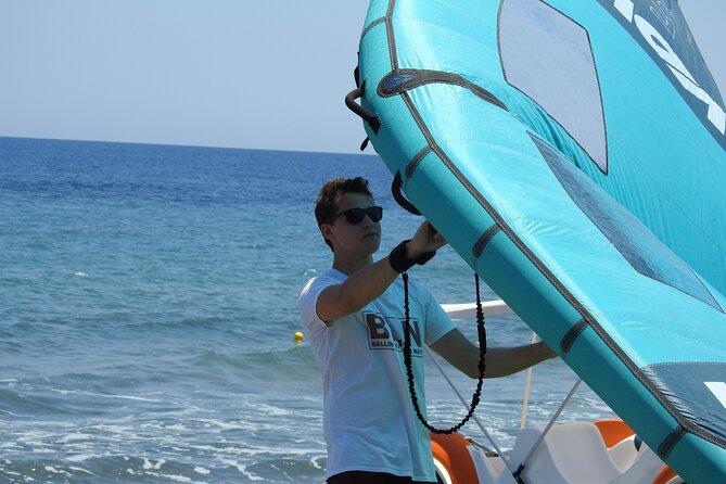 Santorini Wing Foil Surf Lesson for Beginners - Moving into the water and finding balance