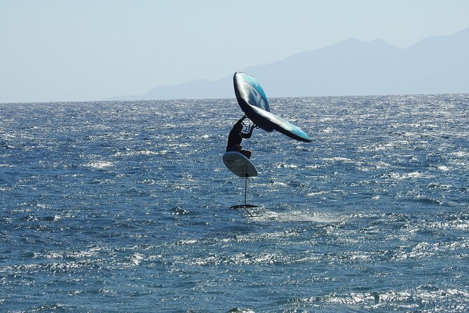 Santorini Wing Foil Surf Lesson for Beginners - Your first ride and course direction