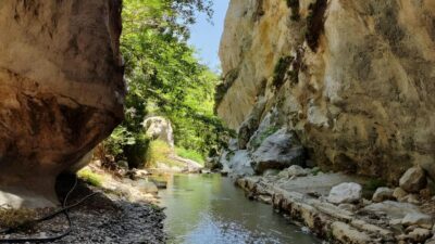 Sarakina Gorge - Southern Crete hiking & swim Adventure - Mirabello Gulf views and the Kroustas back roads