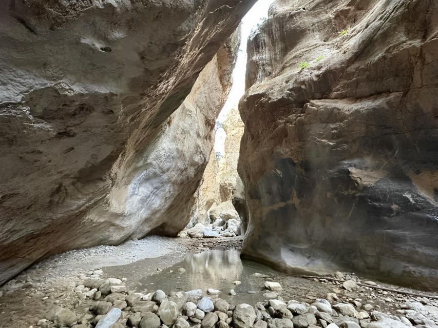 Sarakina Gorge - Southern Crete hiking & swim Adventure - Walking Sarakina Gorge on uneven stone
