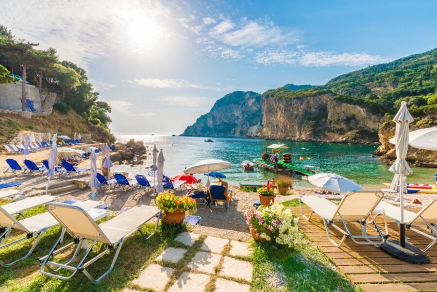 Saranda: Corfu Town and Palaiokastritsa Day Trip with Cruise - Palaiokastritsa: the monastery hill and the 1228 feel