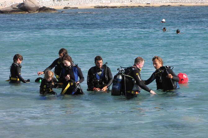 Scuba Diving in Naxos by Bluefindivers - Dive in Greece - Amazing Diving Spots - The PADI Discover Scuba timeline: briefing, gear, and your first underwater breath