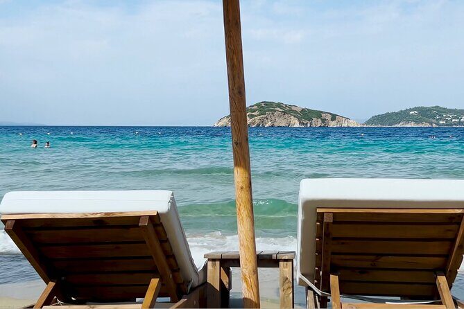 Sea and Sun day cruise from Skiathos - Stop 4: Tsougrias Beach—pine trees, eucalyptus, and green-clear water
