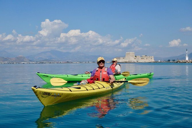Sea Kayak Nafplio - Medieval Castles Tour - Palamidi Fortress from the cliff line: the 280-meter perspective