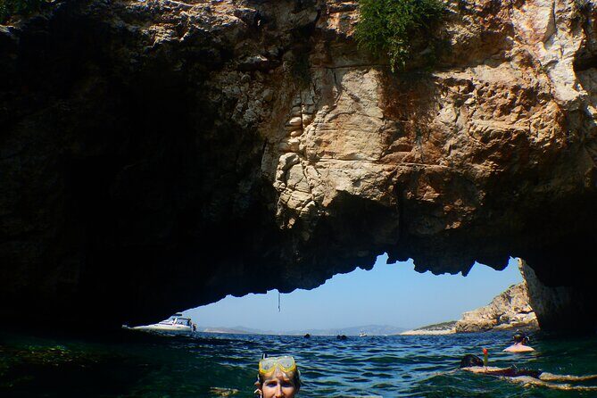 Semi-private Antiparos & Caves Blue Lagoon OR Rina Cave & Small Cyclades - Captain George and Crew Energy: Funny, Informative, and Safety-First