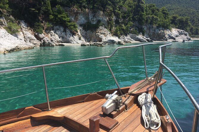 SemiPrivate Trip on 50ft Traditional Wooden Boat with Greek Lunch - Stop 5: Tsougrias Island swim, and a possible Lalaria plus Agios Floros walk