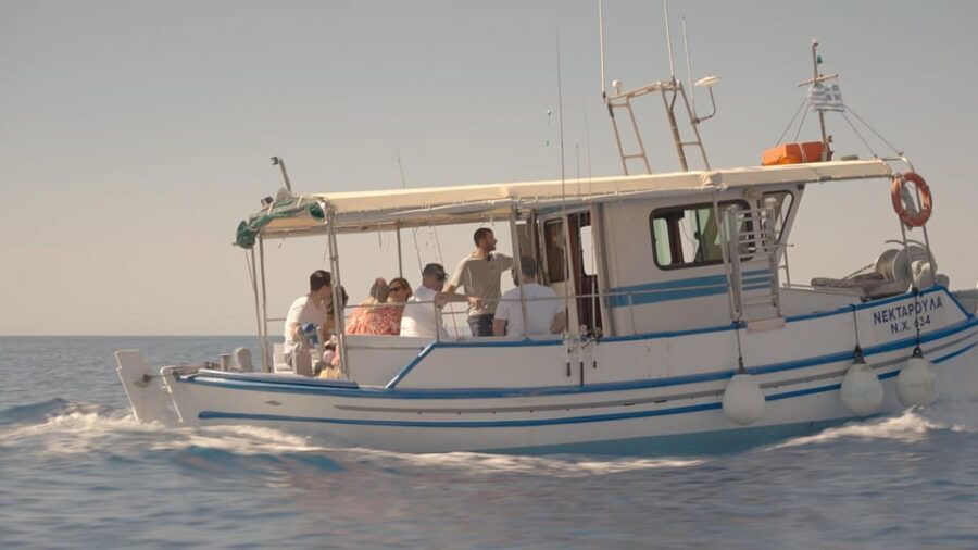 Sfakia fishing trip daytime - Tsikoudia and the human side of fishing