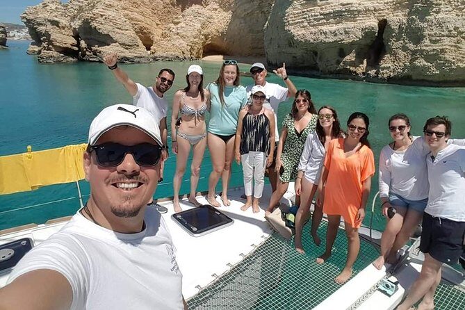 Shared Catamaran All inclusive-Day Cruise to Naxos or Paros - Drinks on board: wine and beer, plus a steady flow of snacks